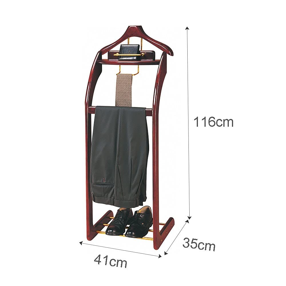 Servomuto in legno per abiti senza pieghe, autoportante, con telaio resistente, ideale per bagno, ufficio, camera da letto, 116 x 41 x 35 cm