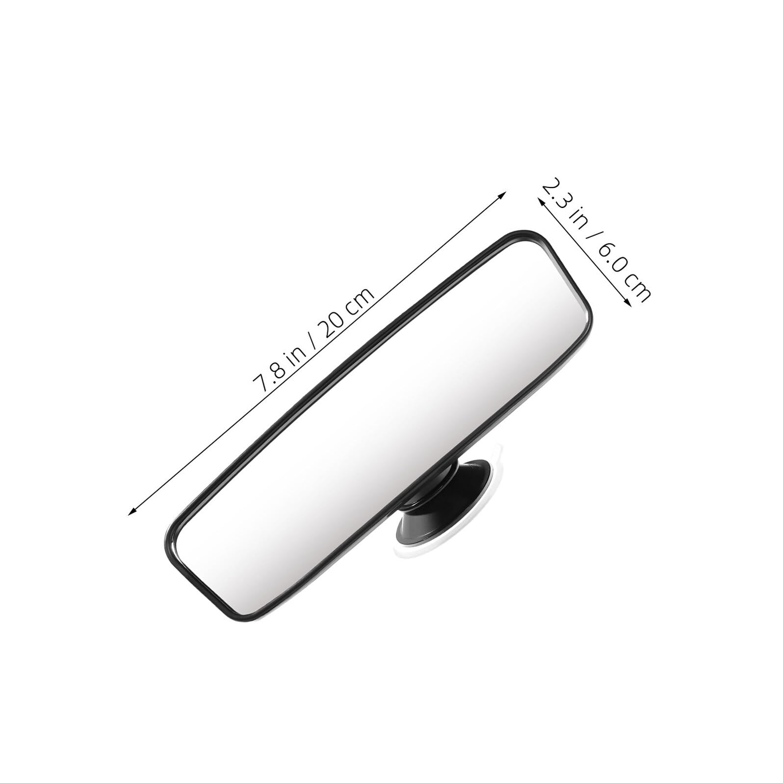 Espejo Rectangular para Coche Visión Amplia y Ventosa Ajustable para Ñiño y Niño en Asiento Trasero