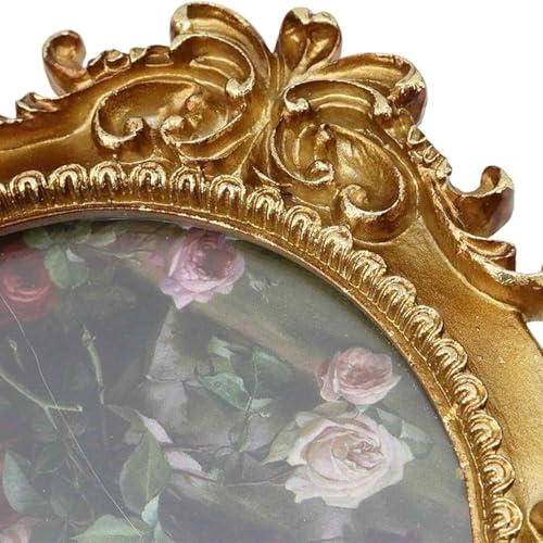 Image of 1PCS Photo Frame, Photo Frames for Table, Vintage Picture Frames with Wide Rounded Edge, Round Picture Frame for Home Decor, Small Vintage Picture Frames for Bedside and Office Display