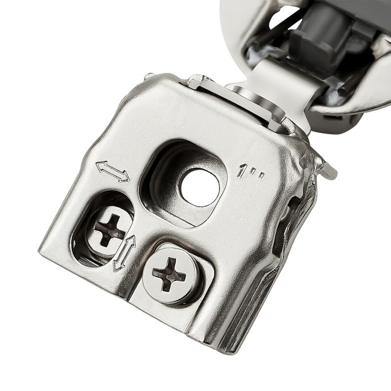 Image of 10 Pack 5 Pair 1 inch Overlay Soft Close Hinges for Kitchen Cabinet Hinges Satin Nickel Hidden Hinges Stainless Steel Concealed Hinge self Closing