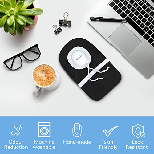 Gbmates Ostomy Bag Cover-Waterresistant Ostomy Pouch Liner With Adjustable Opening, Belt Hoop, Buckle Closure - Black Colostomy Bag Cover - Washable Ostomy Pouch Covers - Durable Ostomy Supplies #TOP1