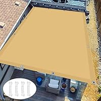 Zonnescherm Voor Tuin 1 x 1.4 m Rechthoek Pes 98% Uv-Bestendig, Waterbestendig Gaasdoek Voor Buiten met 4 Gratis Touwen Van 1, 5 M Voor Patio'S, Achtertuin, Buiten, Beige