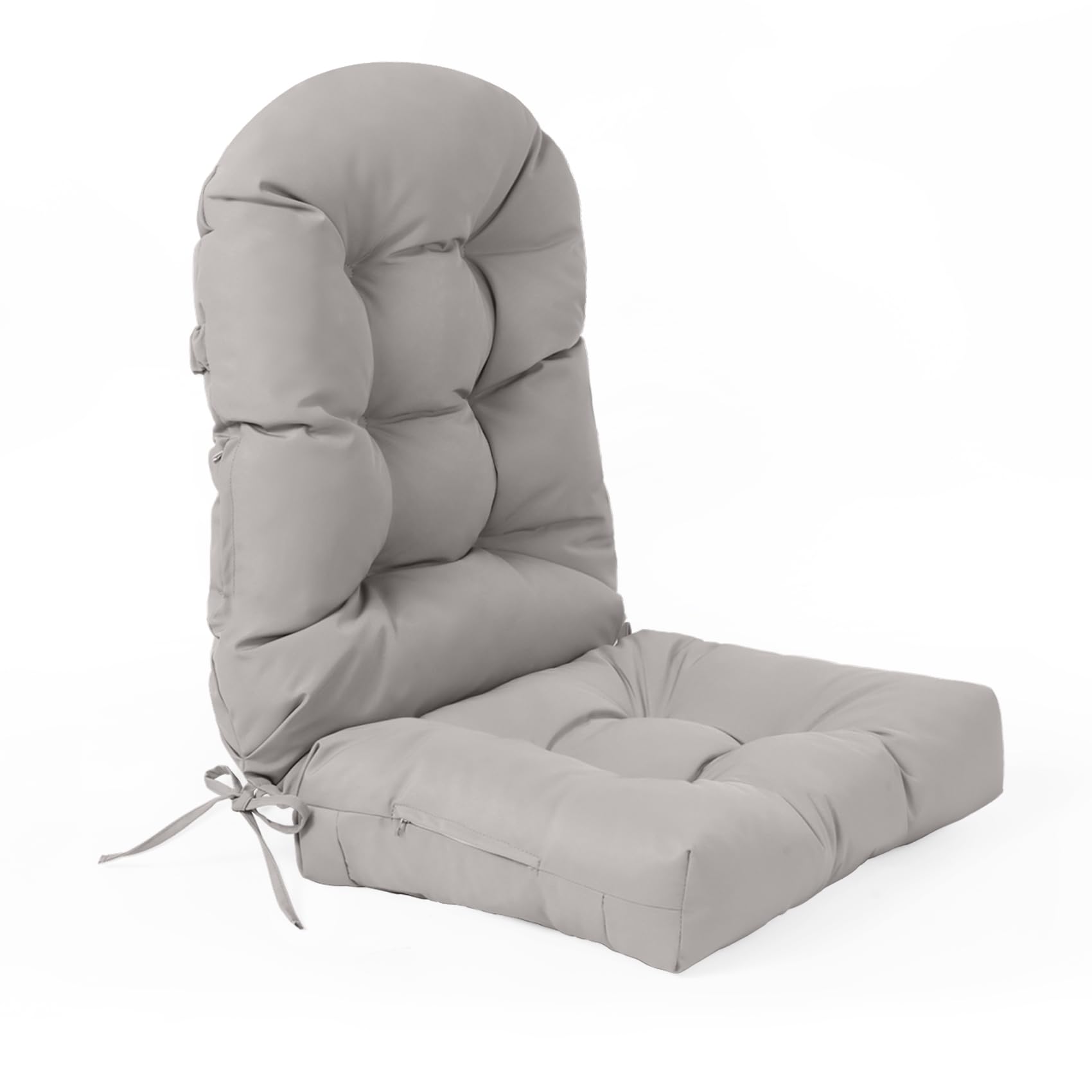 Rocking Chair Cushion 44x19in,Waterproof and Fade Resistant Rocking Chair Cushions Indoor, Triple Non-Slip Design High Back Patio Chair Cushion (Light Gray, 44x19)