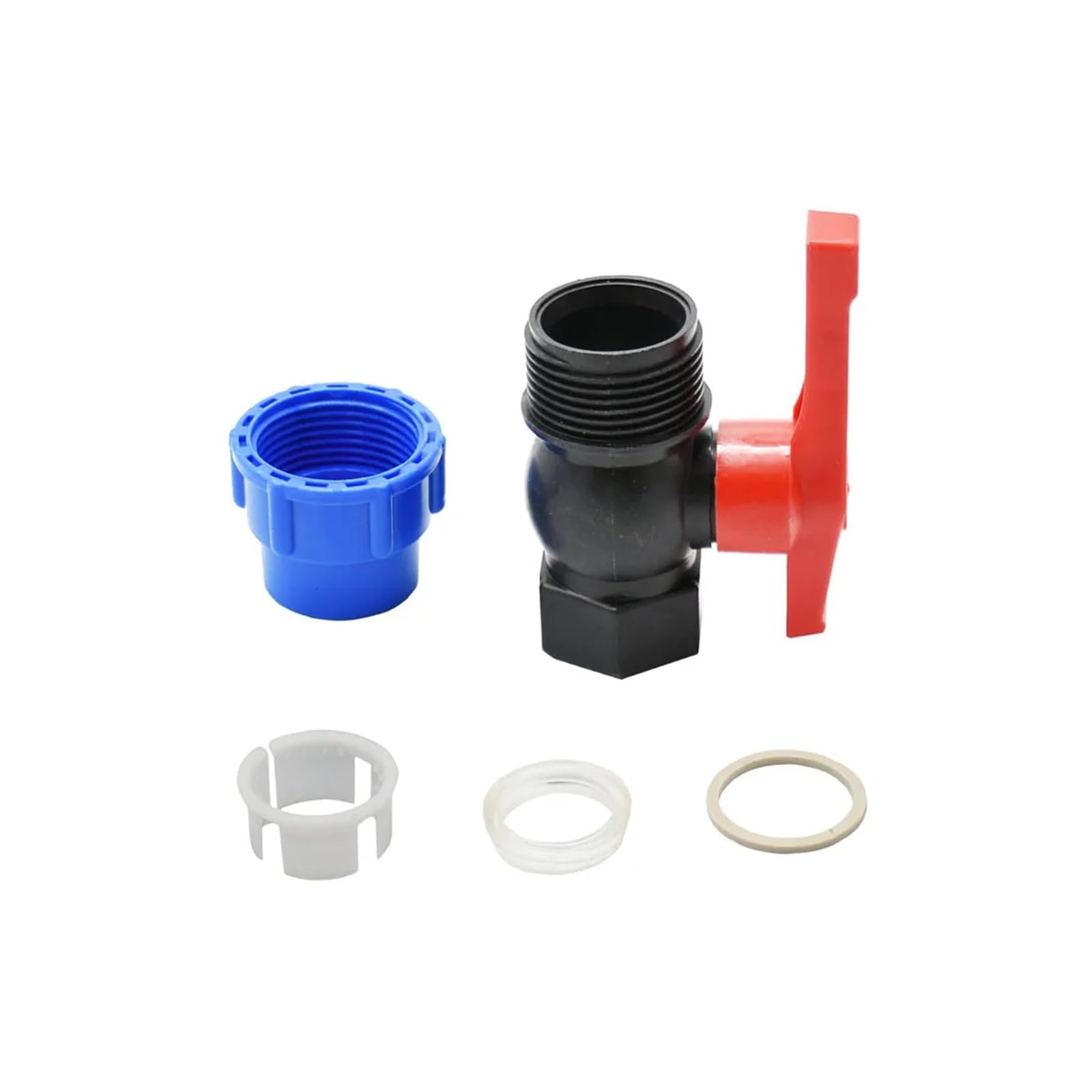 Suministros de jardinería Conector rápido de tubo de PE de 20/25/32/40/50 mm, codo en T, divisor de agua, acoplador de válvula de bola de plástico, accesorios for tuberías de agua de riego agrícola Bo