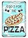 Divertente targa in latta per pizza e fitness, con scritta "I Do It for Pizza, pittura in metallo vintage, decorazione da parete per pizza, palestra, casa, bar, ristorante, grotta, 30 x 20 cm