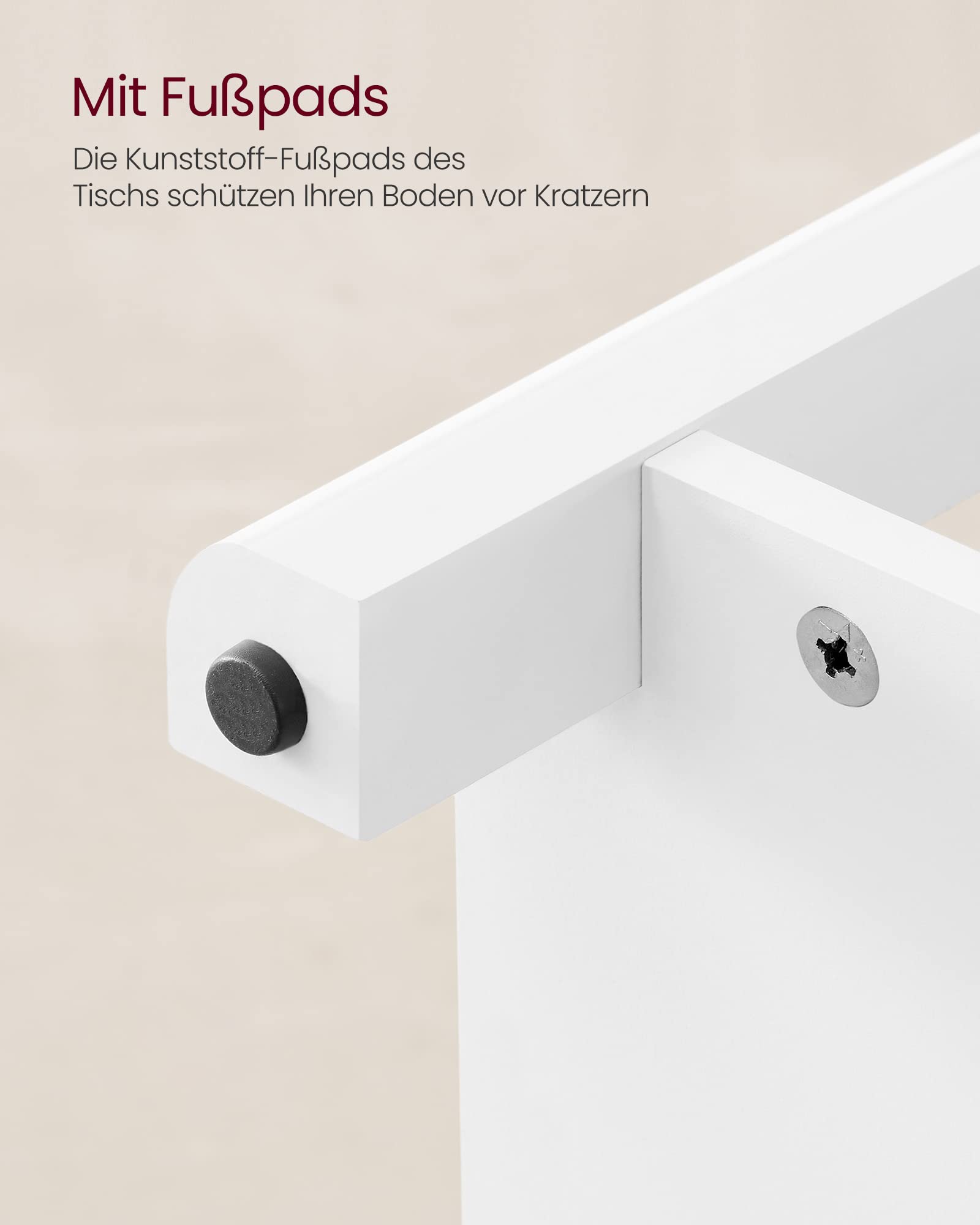 VASAGLE Couchtisch, Wohnzimmertisch, Sofatisch, 2 große Schubladen, mit Beinen, viel Stauraum, maritimer Stil, 80 x 80 x 45 cm, für Wohnzimmer, walnussbraun-weiß LCT207T14