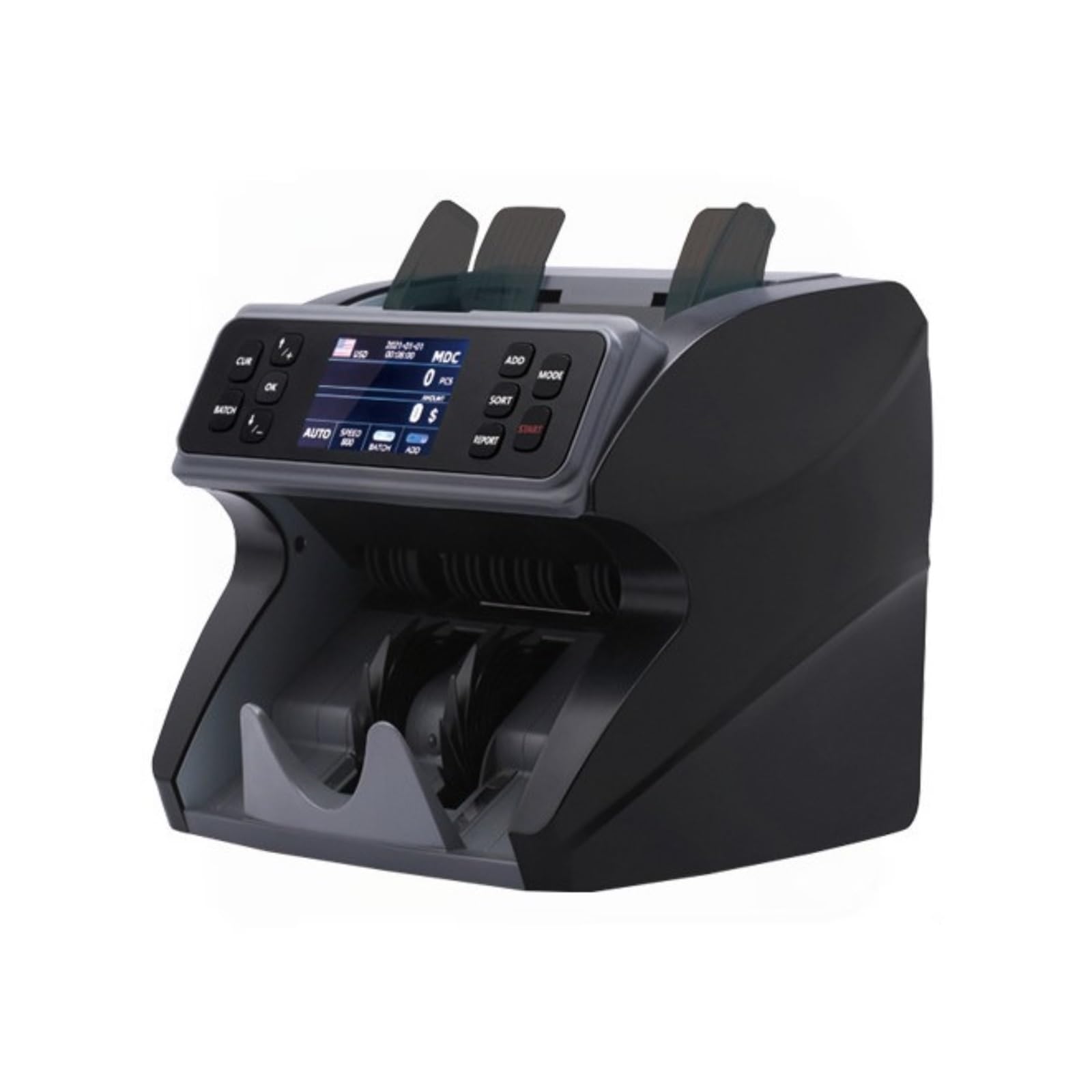 Contatore di denaro, Contatore di banconote Mix Value FT-900 con tasca per scarti, scanner magnetico UV CIS