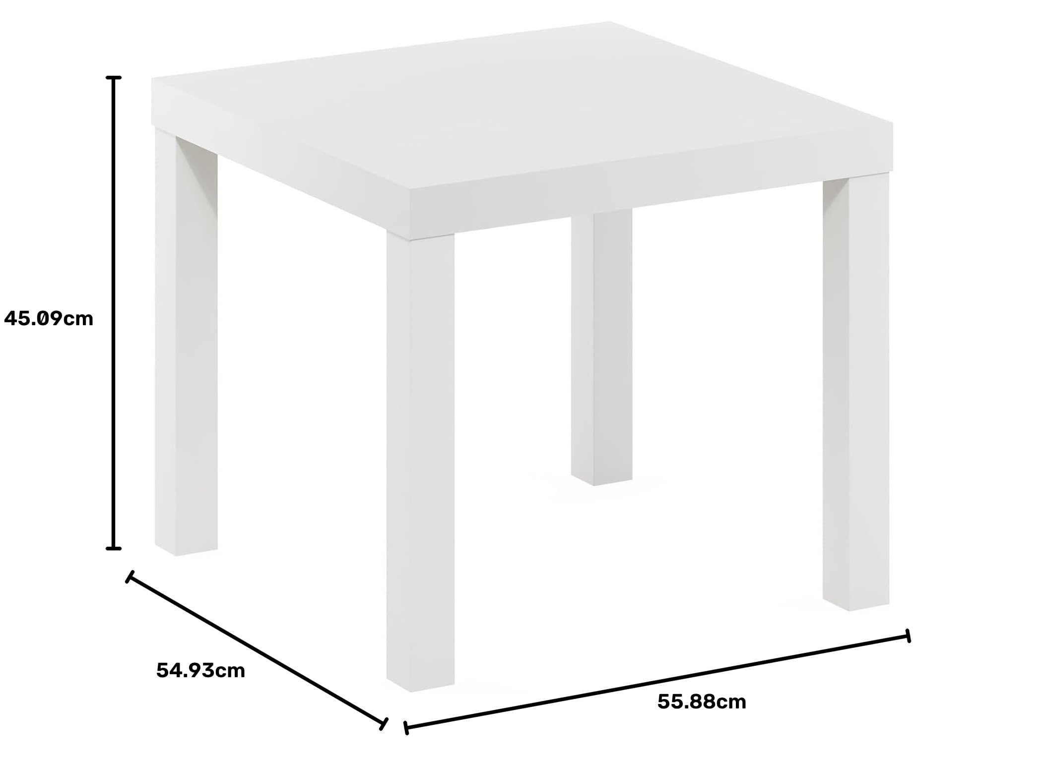 Amazon｜Ikea テーブルエンドサイド ホワイト (2個パック)｜サイド