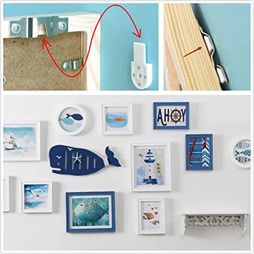 Image of Nails For Hanging Pictures,Picture Hooks Hardwall Hangers for Hardware Concrete Wall Hooks Invisible Nail Hangers Non-Trace Wall Picture Hanger No Damage Stucco 0.98 inch x 0.59 inch (L*W)(20pcs,0.98 inch x 0.59 inch