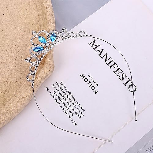 PLABBDPL ELSA Tiara Kristallkrone mit Strasskamm für Brautkrone,Hochzeit,Abschlussball,Festzug,Prinzessinnenpartys,Hochzeit Tiara,Diadem Kinder,Prinzessin Kronekrone, Damenkrone Geburtstag Partys