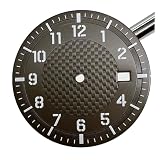 CSFFA Quadrante 34 mm Bianco Blu Verde Marrone quadrante dell'orologio Verde Luminoso Adatto al Movimento NH35 NH35A(R4 Brown)