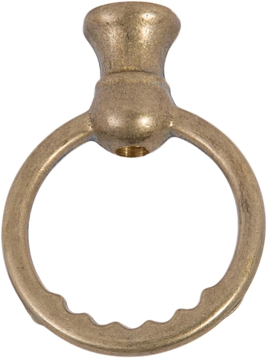 B&P Lamp® Brass Round Hang Straight Loop