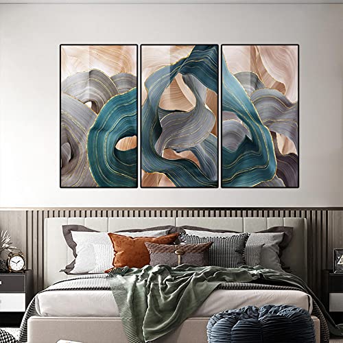 Peinture géométrique or et vert pour créer une ambiance salon chic et zen