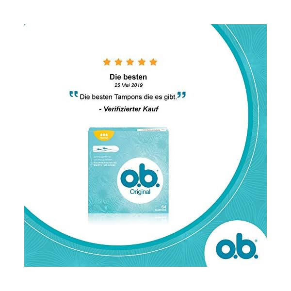 o.b. Original Normal Tampons mit geschwungenen Rillen/Für zuverlässigen Schutz, 64er Pack – Bild 7