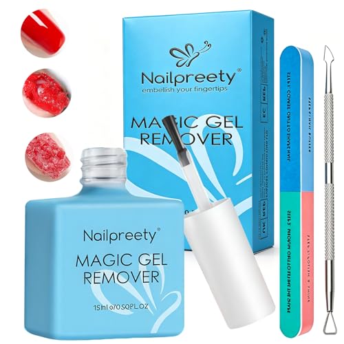 #rémunéré #Amazon<br>Dissolvant Vernis Semi Permanen Kit Dissolvant Vernis à Ongle en Gel Gel Nail Polish Remover Inclus Lime à Ongles Grattoirs pour Vernis à Ongles Enlever Facile Et Rapide De L'ongle En Gel 15ML