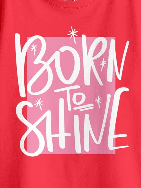 Bon Organik Girls Printed Pure Cotton T-Shirt Red 1