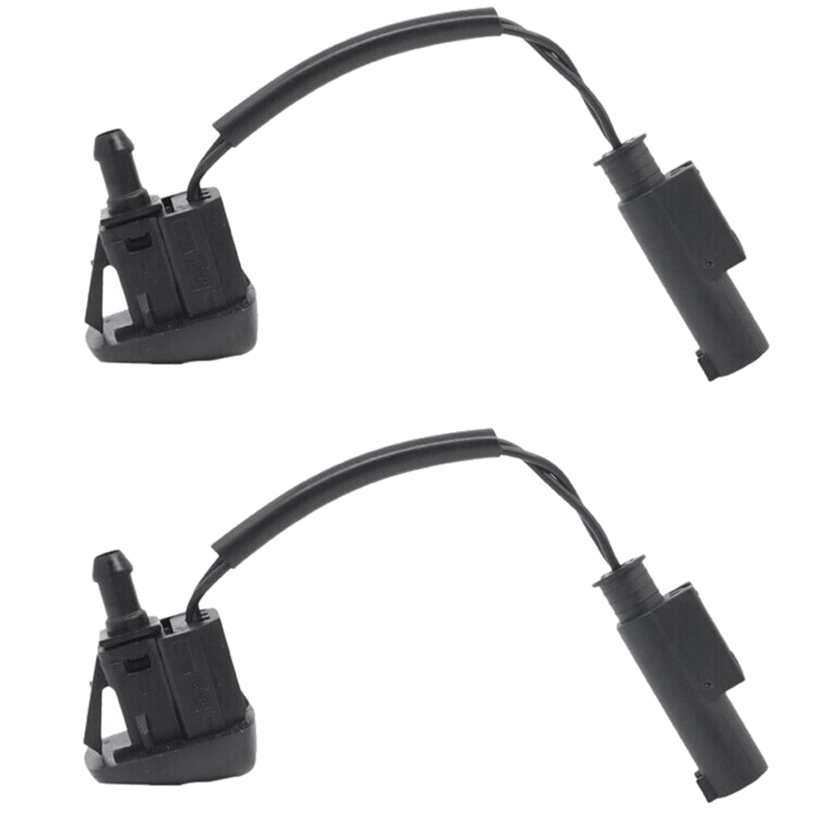 Fegtrty 2X Windshield Heated Washer Sprayer Nozzle Jet 61667046060 for 5 Series E60 E61 2004-2010 525I 528I 530I 535I 550I