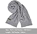 Aonal Womens Winter Scarf Cold Weather Thick Warm Cable Knit Wraps Chunky Large Soft Long Scarves,Light Grey