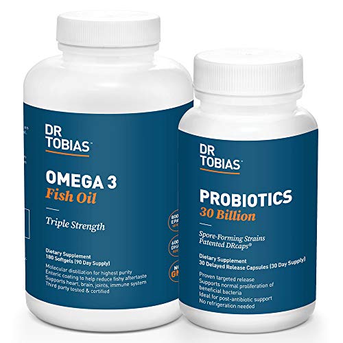 Dr. Tobias Probiotics 30 Billion And Omega 3 Fish Oil (2000 Mg) For Digestive Support & Overall Health #TOP14