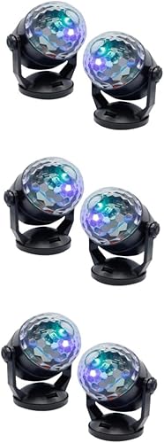 DOITOOL 6 unids Spotlight luz estroboscópica lámpara USB mini discoteca luz fiesta iluminación escenario luz par luz de fiesta luz de fiesta Control