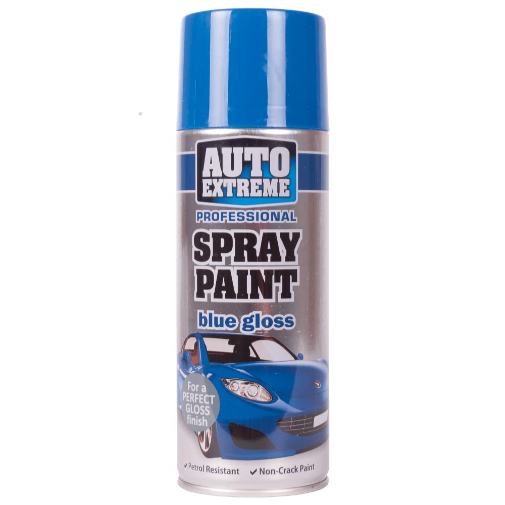 AX BLUE GLOSS  Spray Paint Aerosol Can Auto Extreme Car Van Bike 400ml