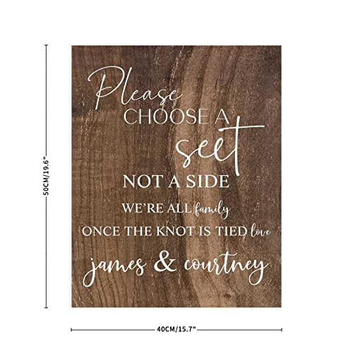 Panneau de mariage en bois rustique pour simplifier le placement des invités