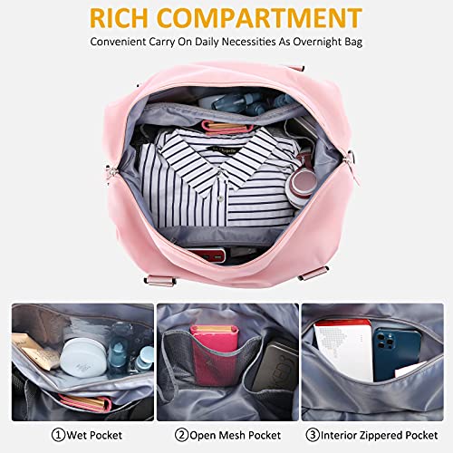 LOVEVOOK Weekender Bag for Women Cute Travel Tote Bag Gym Duffel Bag with Toiletry Bag Carry On Bag Overnight Bag with Wet Pocket Hospital Bag for Labor and Delivery