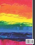 Dot grid notebook journal: The large minimalists planner for creativity, self expression and doodling - Acrylic rainbow painting gay pride cover art design