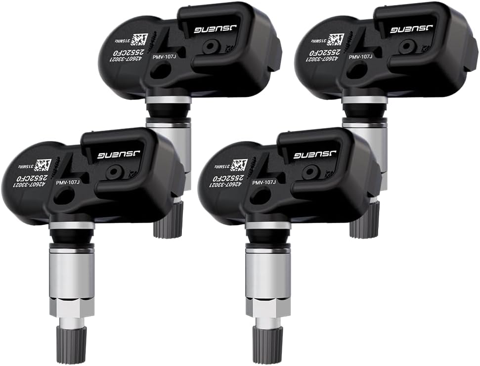 TPMS Sensor 42607-33021 fit for Toyota Highlander Camry Rav4 Corolla Lexus ES GX LX, Tire Pressure Monitoring System Sensor Replaces 42607-33011 PMV-107J 42607-06011 315Mhz 4-Pack