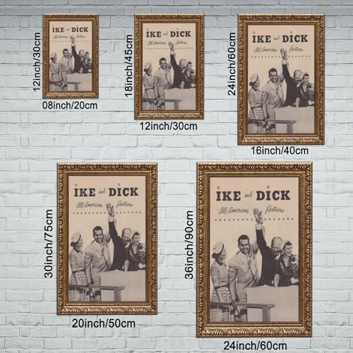 Poster Eisenhower Nixon Toile Vintage Salon et Bureau Style Retro - 2