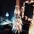 Dremisland Double Circle White Feather Dream Catcher with Mobile LED Fairy Lights Wall Hanging Ornaments Ceiling Decor for Bedroom Decor Wedding Decorations Boho Chic Party Nursery Decor