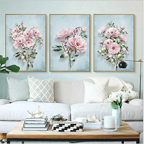 Tableau triptyque scandinave HEZHANG pour mur de canapé