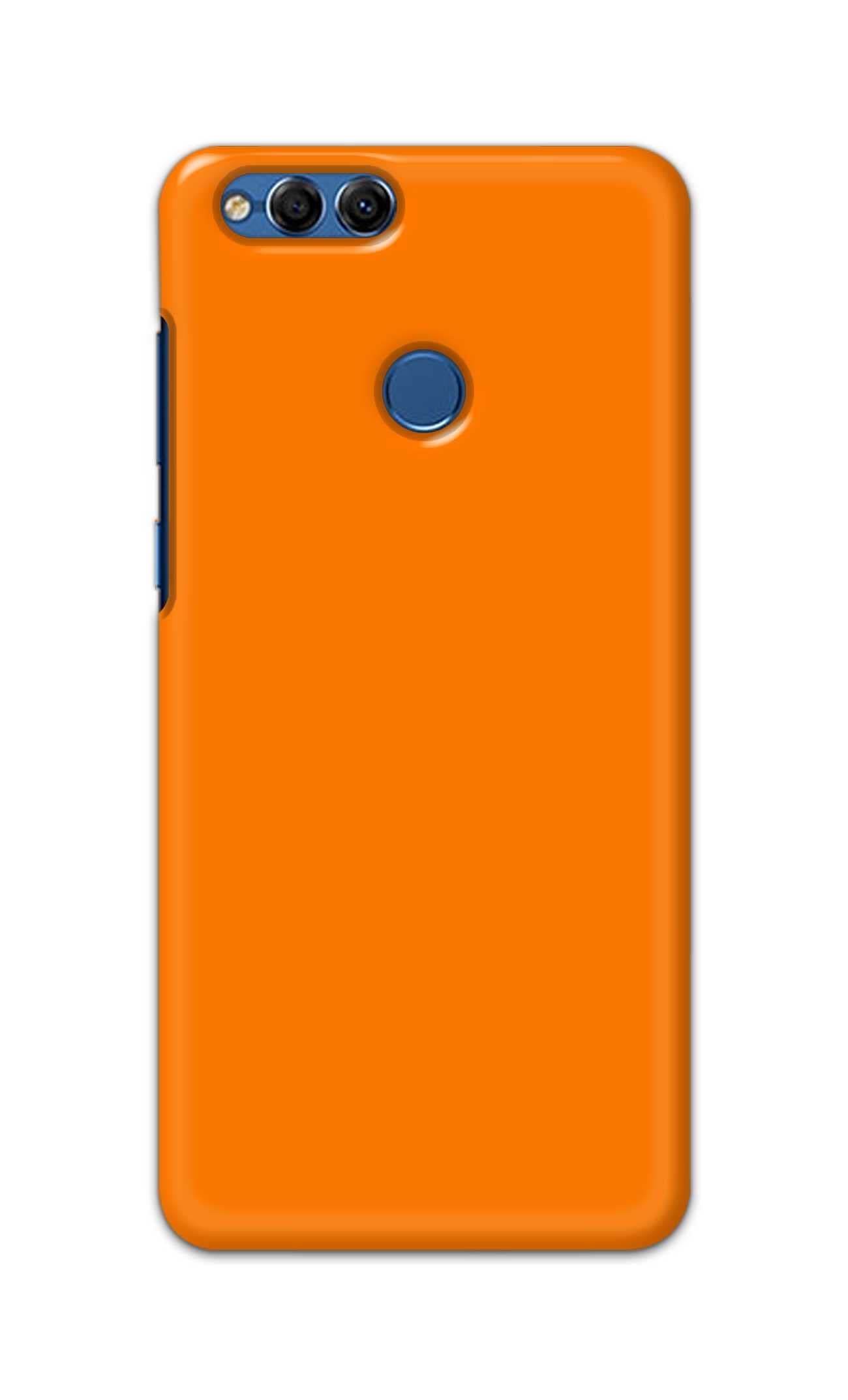 PRINTFIDAA Plain Orange Printed Designer Hard Back Case Cover for Honor 7X, Huawei Mate SE, BND-L21, BND-L22, BND-L24, BND-L34, BND-AL10 -(YO) VNS2229
