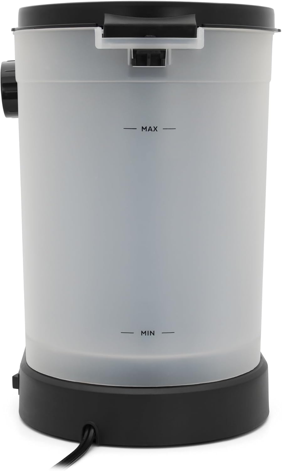 Transparent water tank with MIN and MAX indicators