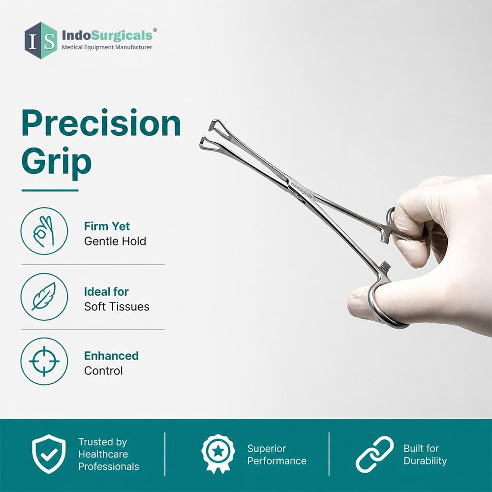 IS IndoSurgicals Deluxe Quality Babcock Forceps (10") 1