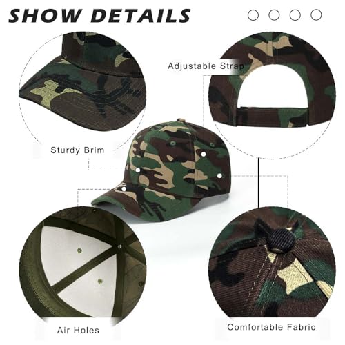 Image of ZH Plain Adjustable Baseball Cap - Lot of 12 Unisex Blank Design Caps