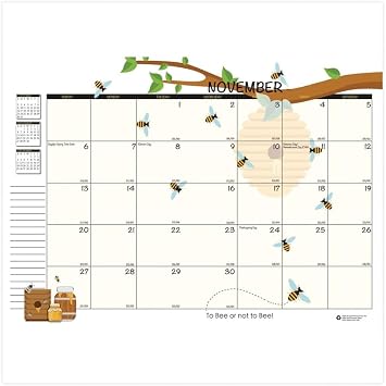 Recycled Academic Honeycomb Planner, Honeycomb Artwork, 10 x 7, Multicolor Cover, 12-Month Aug to July 2023 to 2024