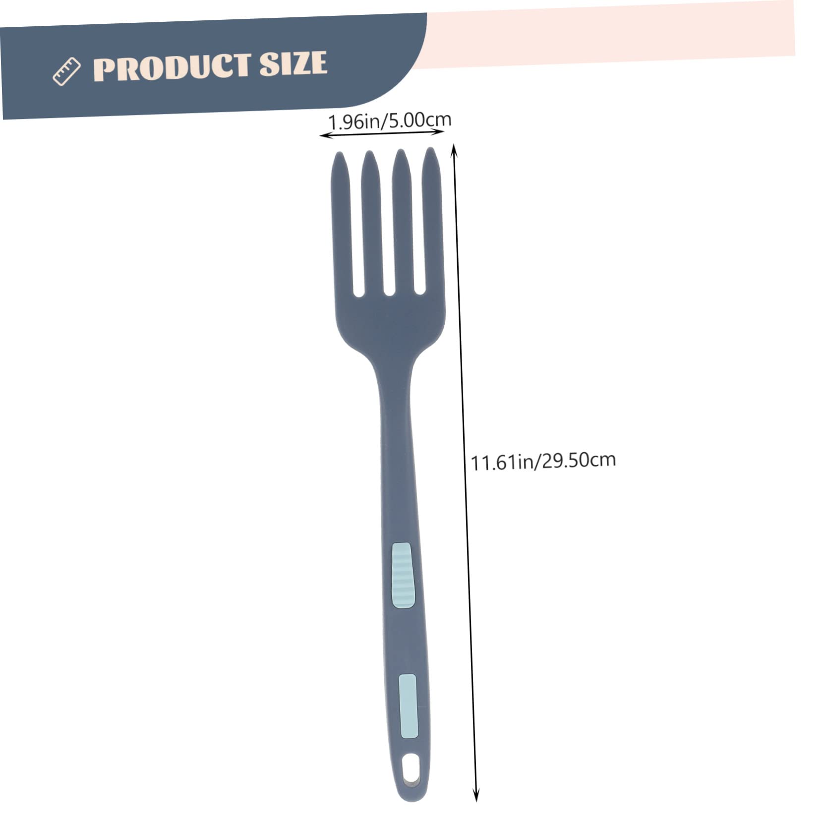 STOBAZA Fried Noodle Fork Large Silicone Fork for Spaghetti Pasta Salad Kitchen Gadget Non- for Daily Cooking