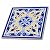 3dRose Single Victorian Art Nouveau Tile Design in Blue and Yellow - Ceramic Tile, 12-Inch (ct_219318_4)