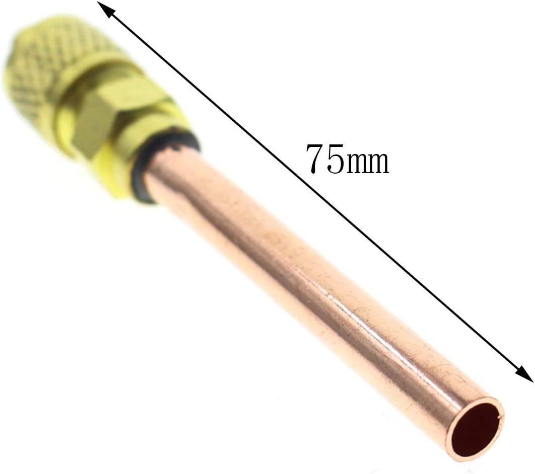 AUTOKAY 10PCS Stem HVAC AC Schrader System Vacuum 1/4" SAE *1/4" OD *2.75" AC Refrigeration Kit