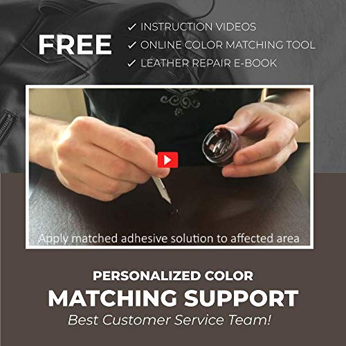 image for FORTIVO Leather Repair Kits for Couches Dark Brown, Leather Repair Kit