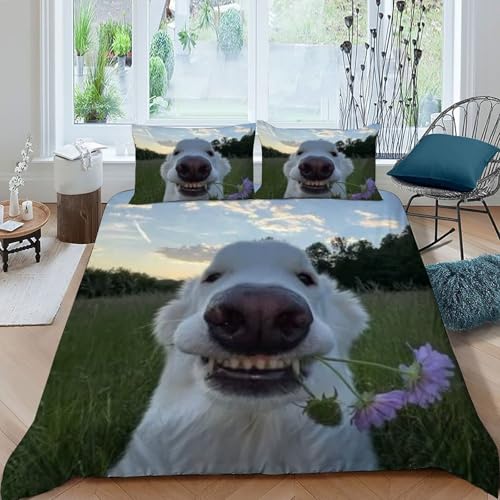 Housse de couette chiots 3D, le cadeau idéal pour lit double de garçon