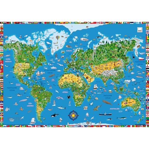 moll Schreibtischunterlage für Kinder | interaktive Unterlage mit...