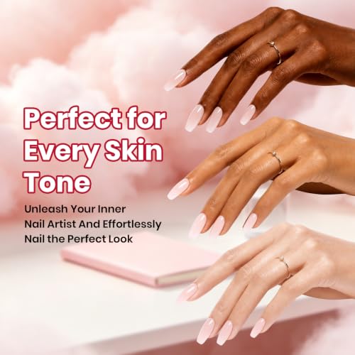 Image of Beetles Sheer Milky Pink Jelly Gel Polish,Marsh Mallow Nail Gel