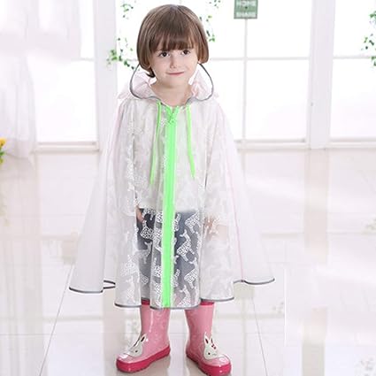 Gryy Impermeable Impermeable Transparent Pour Enfants En Exterieur Impermeable Bebe Garcon De Maternelle Garcon Respirant Sans Odeur Poncho De Mode Portable Couleur Blanc Taille S Amazon Fr Cuisine Maison