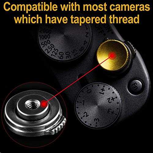 Image of Camera Shutter Button (2 Pack /Gold) Upscale and Delicate Soft Shutter Release Button