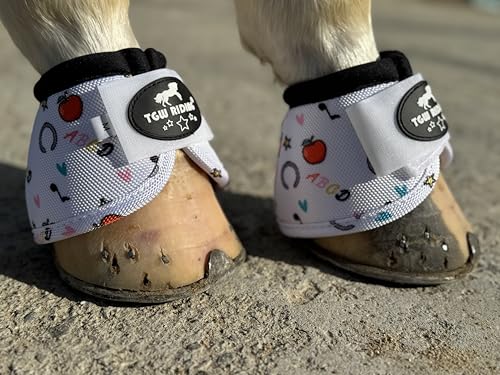 Image of 2520D Horse Bell Boots No-Turn Horse Bell Boots, Equine Ballistic Hoof Overreach Bell Boot, Pair