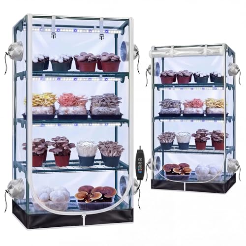 Mushroom Growing Tent with Specialized Grow Lights & Timer, 60