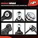 A-Premium 6Pcs Front Suspension Kit, Compatible with Chrysler Sebring 2007-2008 & Dodge Avenger 2008, Front Lower Control Arm Sway Bar Link Lower Ball Joint
