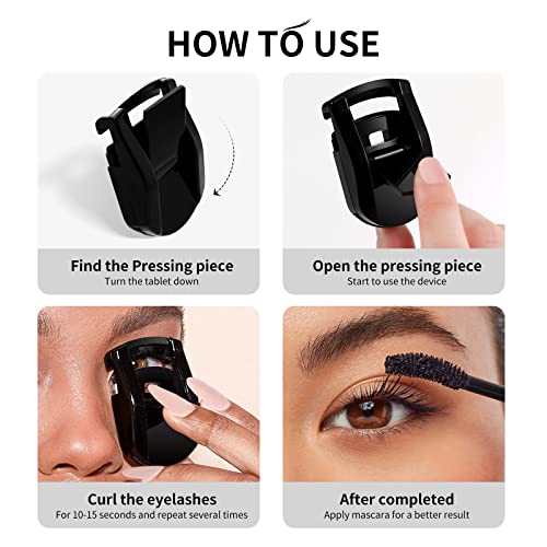 Docolor Eyelash Curler Portable Lash Curler With 1 Silicone Refill Pads Mini Eye Lashes Curlers Professional Travel Makeup Tools For All Eye Shapes #TOP4